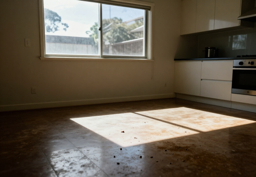 Rodent droppings and damage in a Bella Vista garage before treatment